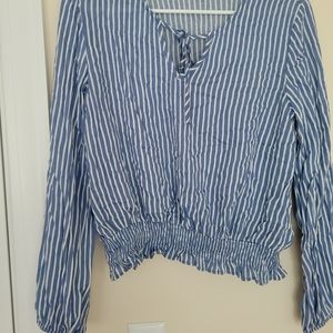 Blouse white and blue stripe
